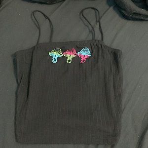 black mushroom crop top